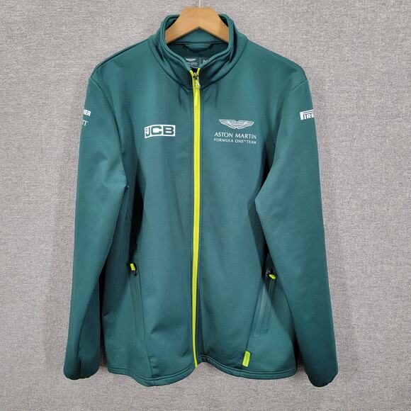 ASTON MARTIN FORMULA ONE TWAM WATER REPELLENT FLEECE JACKET, SIZE M